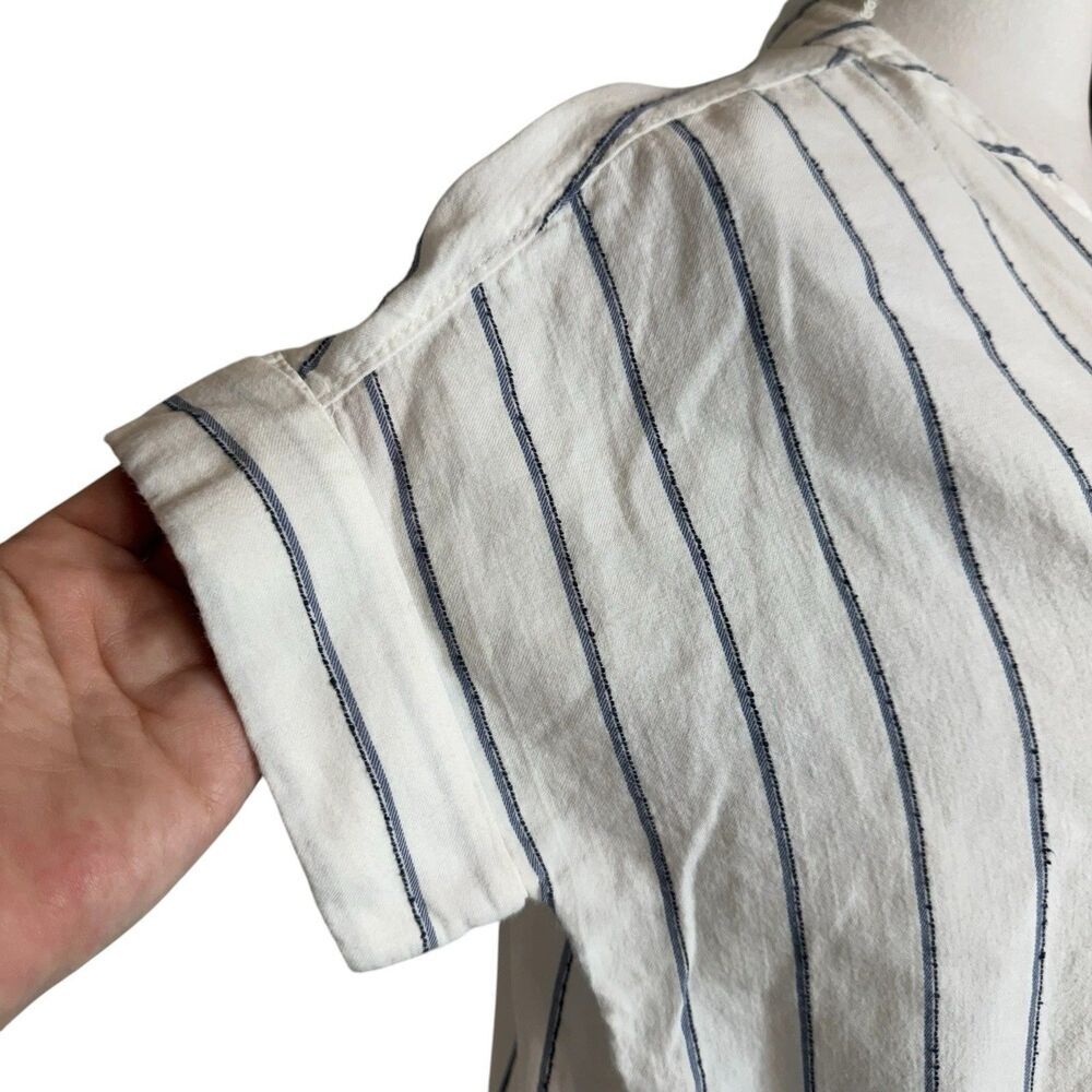 Madewell Oversized Tunic Top XXS Striped Popover Beachy Preppy Coastal Cotton - Picture 6 of 9